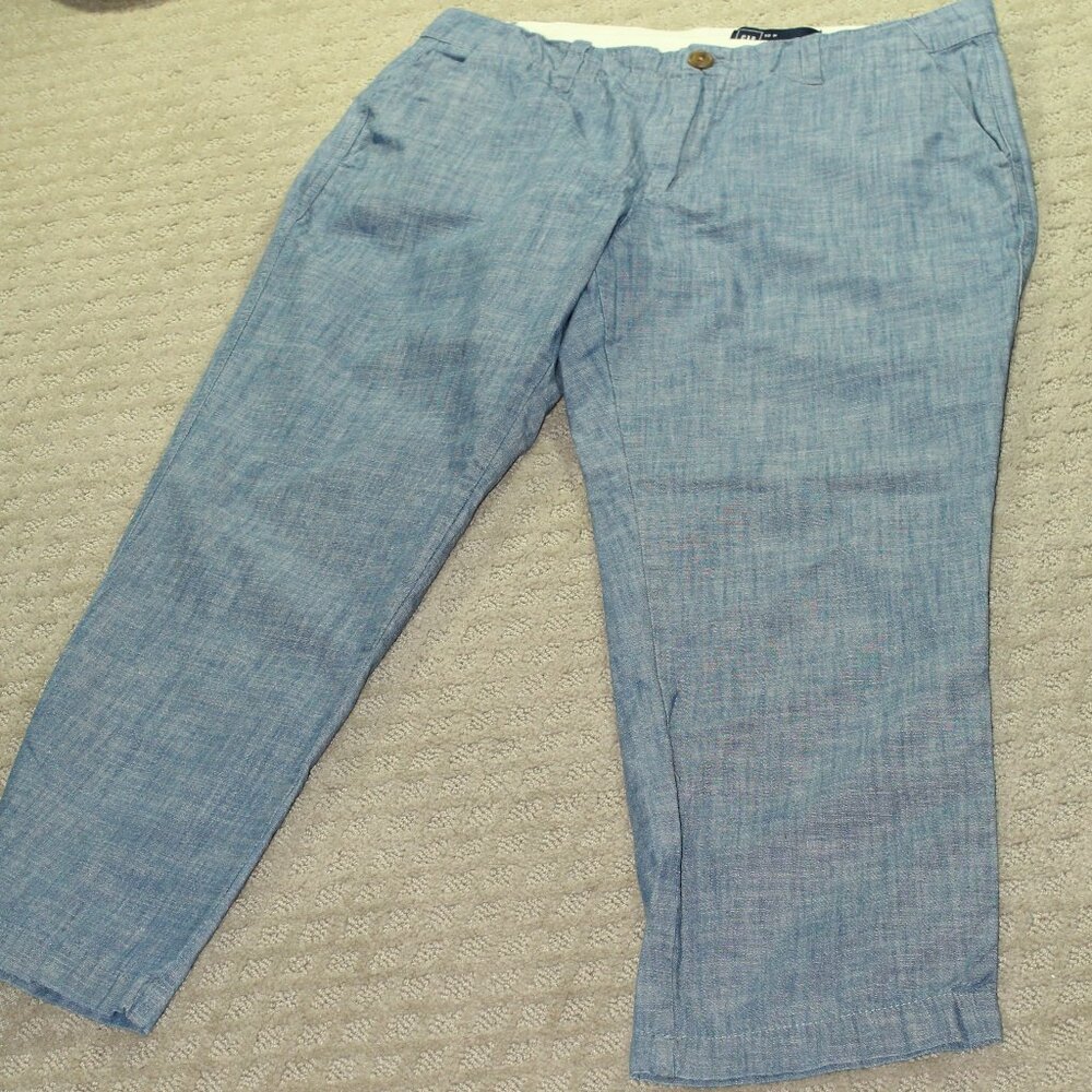 Gap Women's 10P Mid Rise Straight Leg Chambray Pants